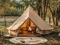 Tenda de lona para áreas externas com fogão